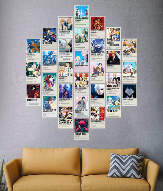 30-Piece Ultimate Anime Universe Poster Set - Everanta