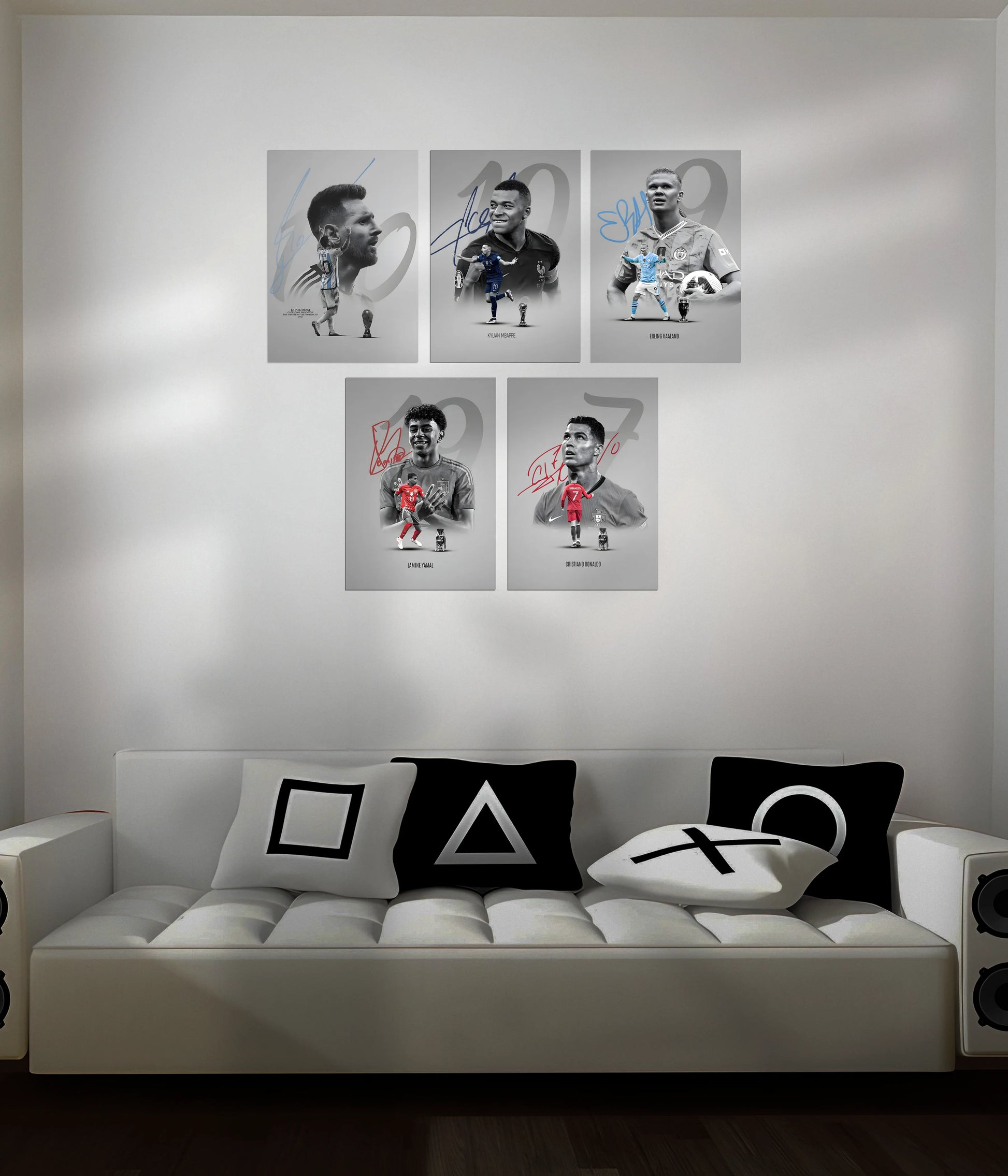 5 Piece Top Football Legends Poster Set Main Image - Everanta