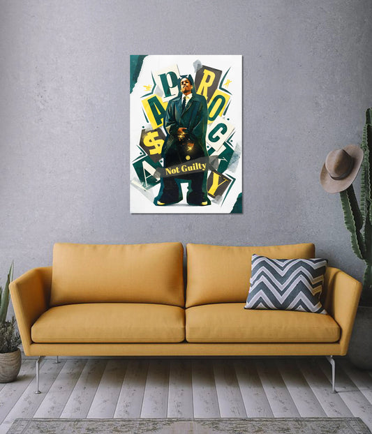 A$AP Rocky Not Guilty Poster on Wall - Everanta