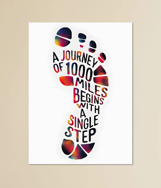 A Journey of 1000 Miles - Motivational Poster Main Image - Everanta