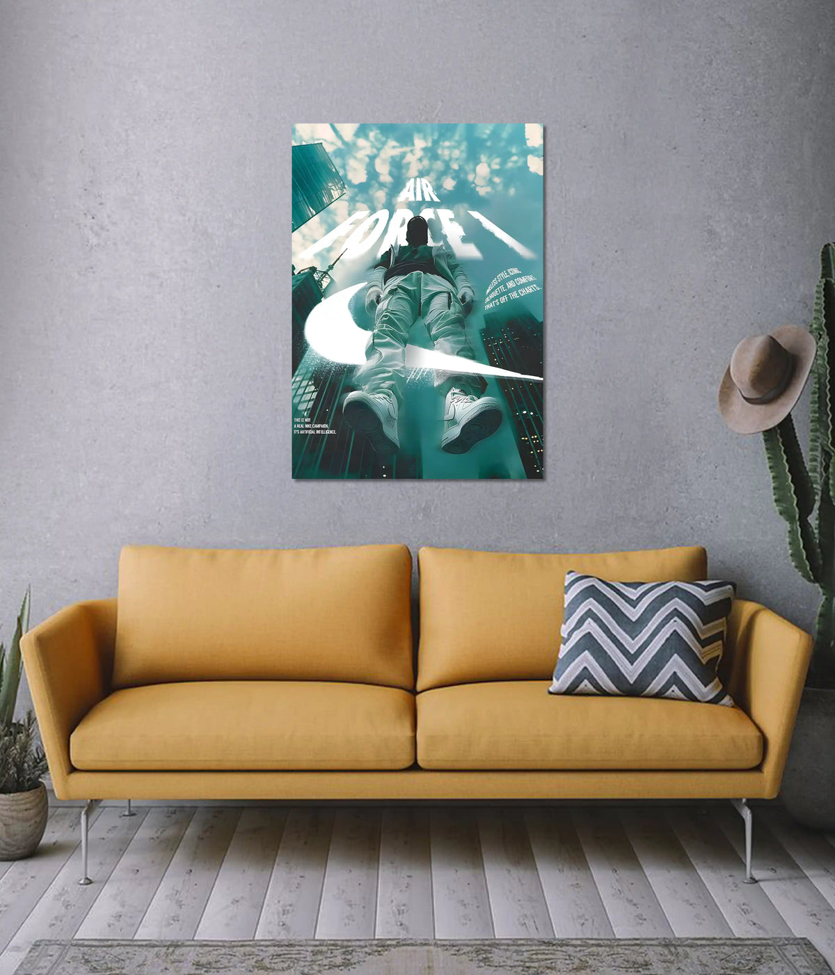 Air Force 1 Urban Aesthetic Wall Poster on Wall - Everanta