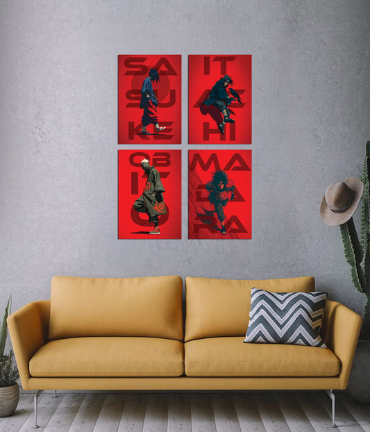 Akatsuki Legends 4-Piece Wall Poster Set - Everanta
