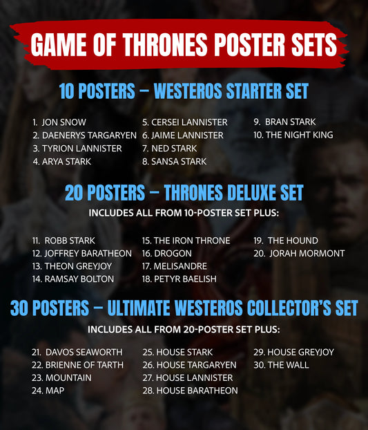 All Westeros Characters and Houses included in this Chart - Everanta