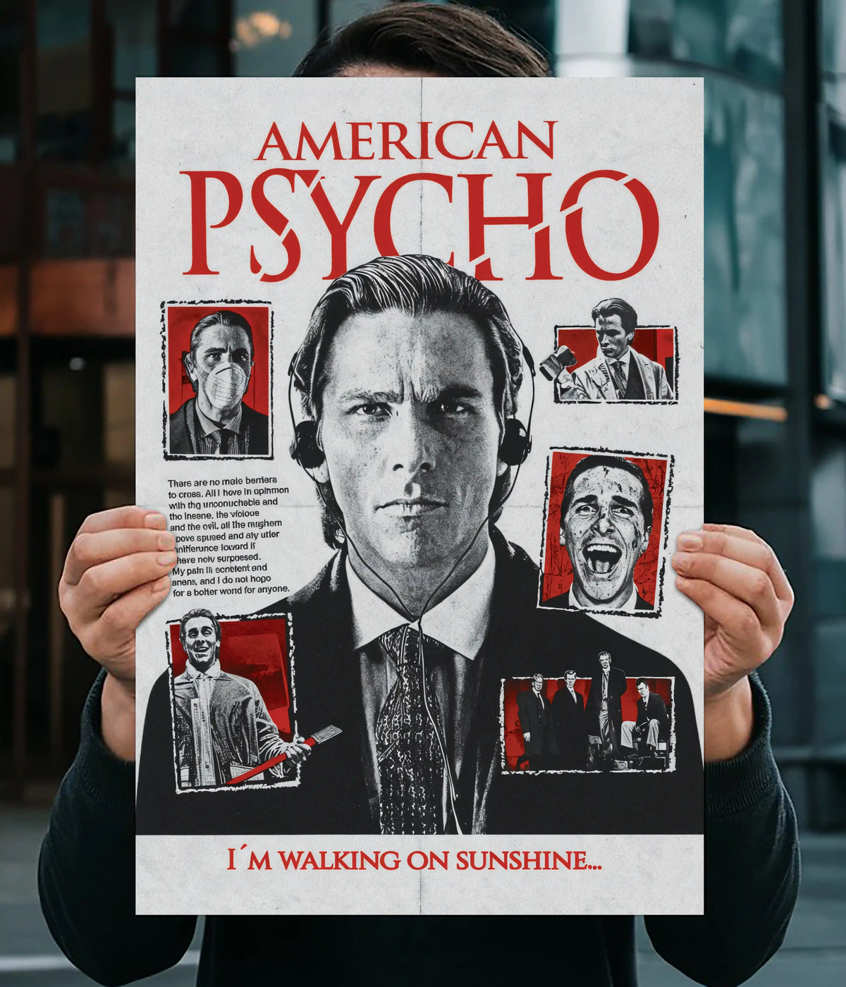 American Psycho Minimal Portrait Poster Main Image - Everanta
