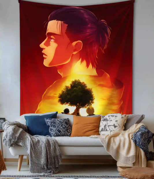 Attack on Titan Final Season Anime Tapestry in Living Room - Everanta