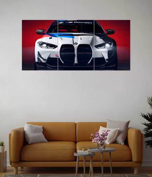 BMW M Motorsport Car Split Poster Set Second Image - Everanta