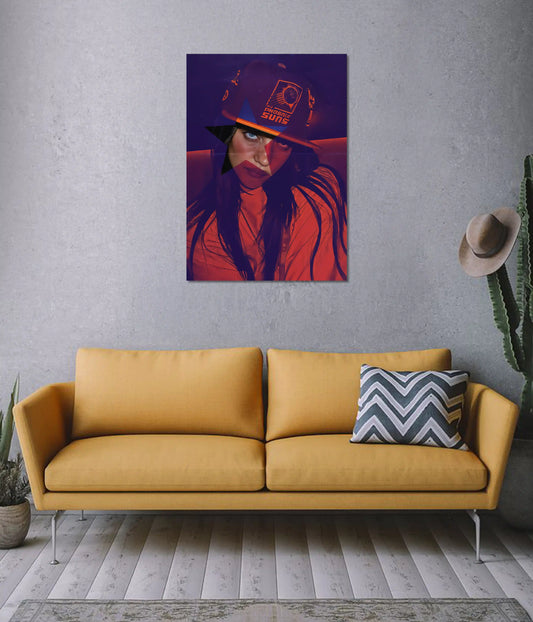 Billie Eilish Phoenix Suns Aesthetic Poster on Wall - Everanta