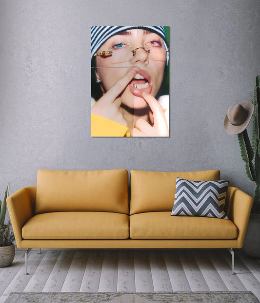 Billie Eilish Raw Expression Poster on Wall - Everanta