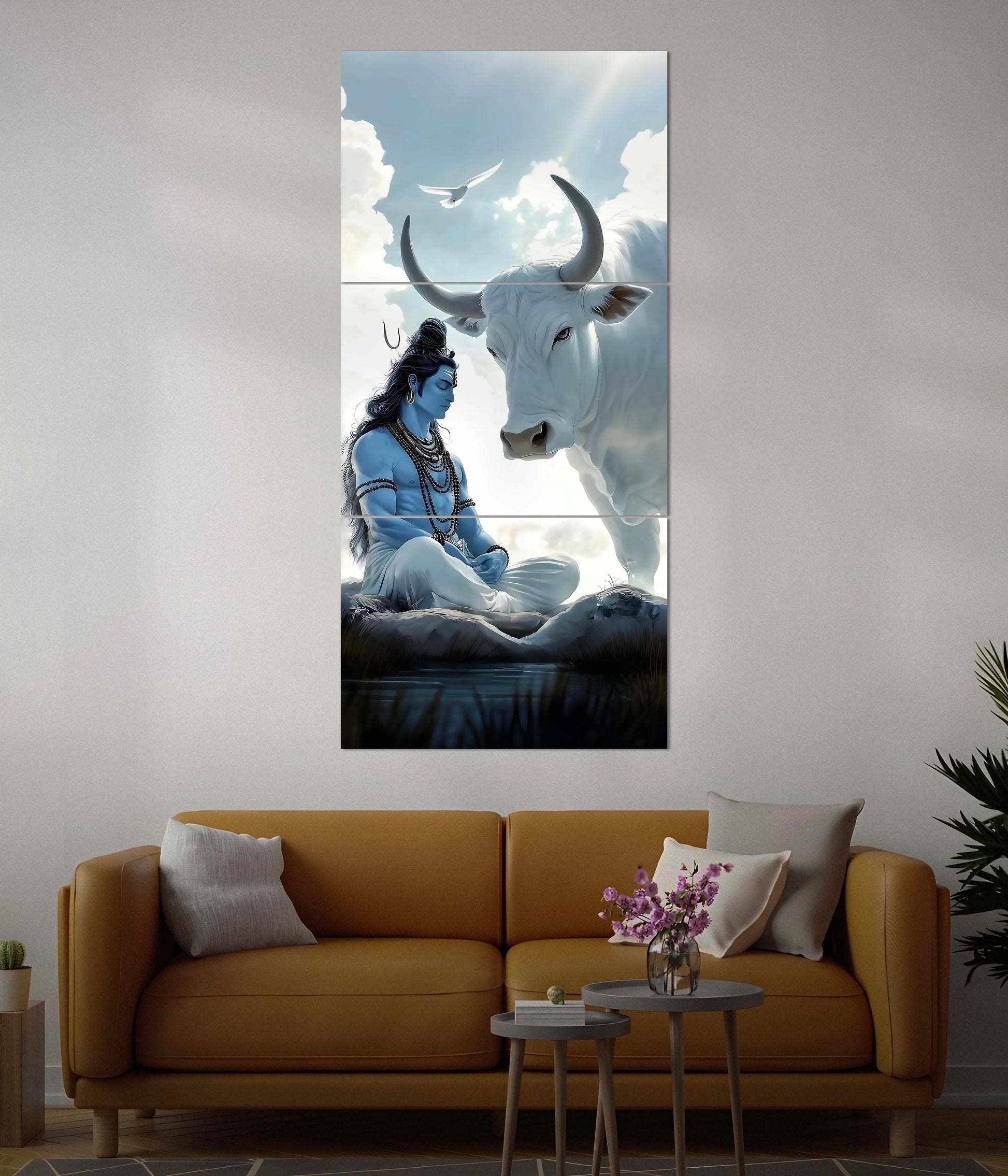Calm & Divine – Meditating Lord Shiva Split Poster Main Image - Everanta