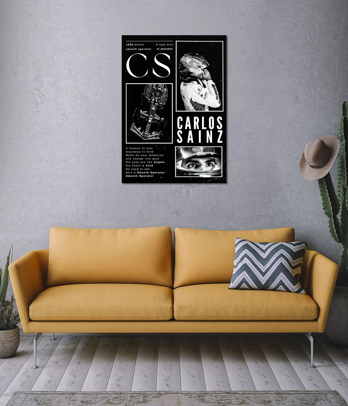 Carlos Sainz – Smooth Operator F1 Racing Poster on Wall - Everanta