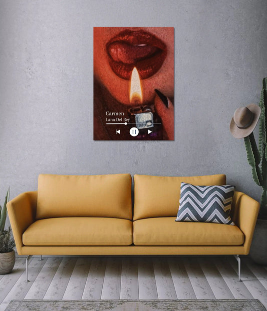 Carmen Lana Del Rey Aesthetic Poster on Wall - Everanta