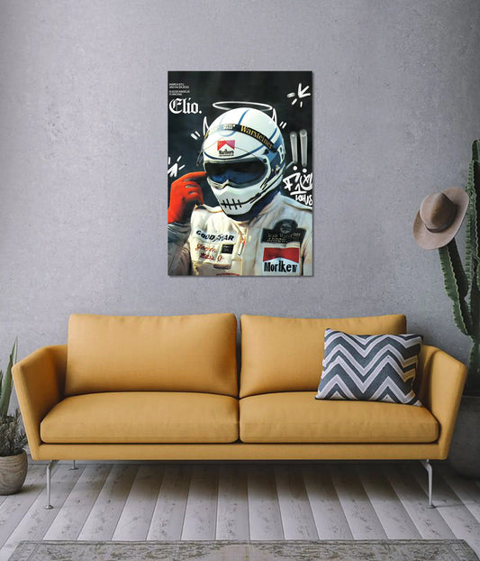 Classic Formula 1 Hero – Elio de Angelis on Wall - Everanta