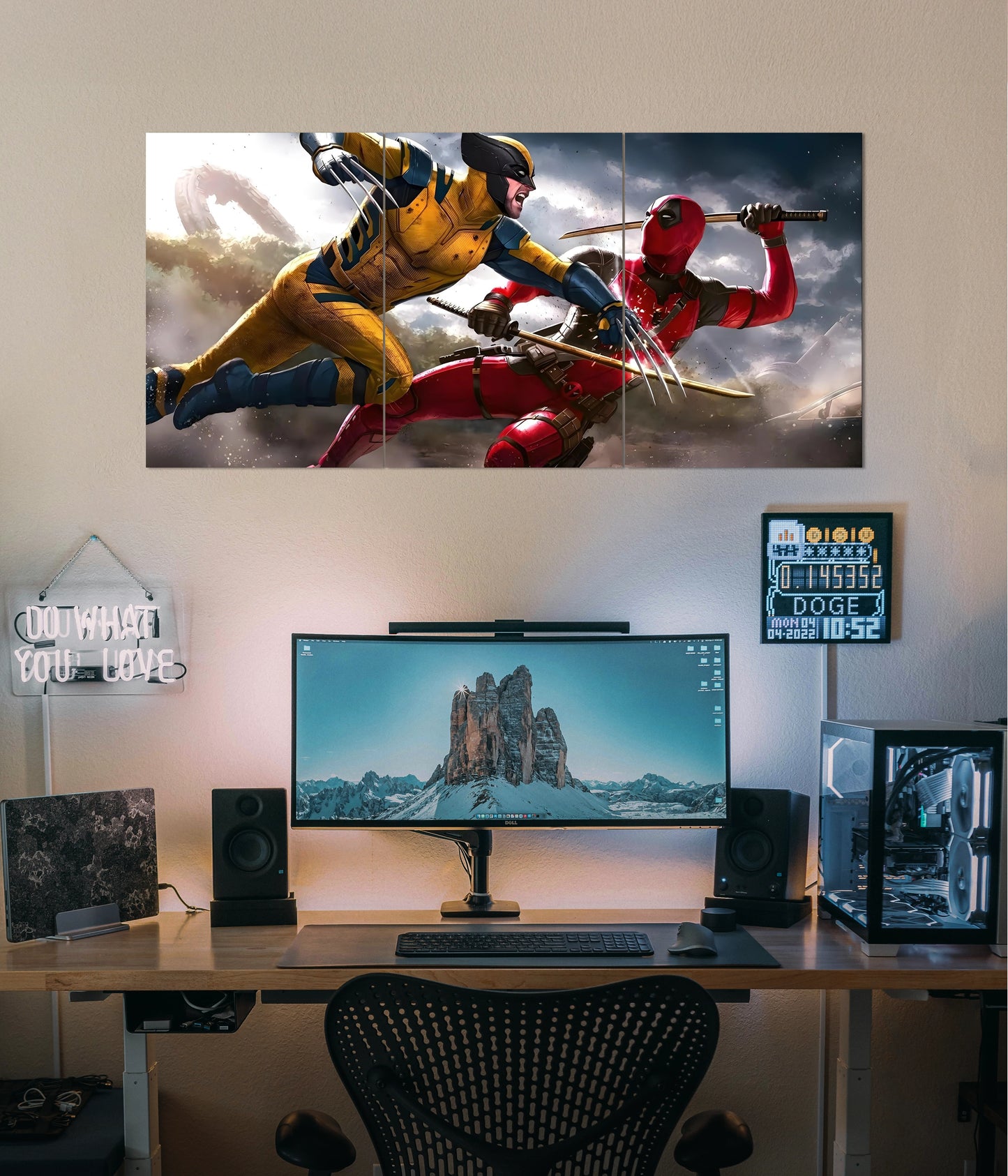Claws & Chaos – Deadpool vs Wolverine Split Poster Set Main Image - Everanta