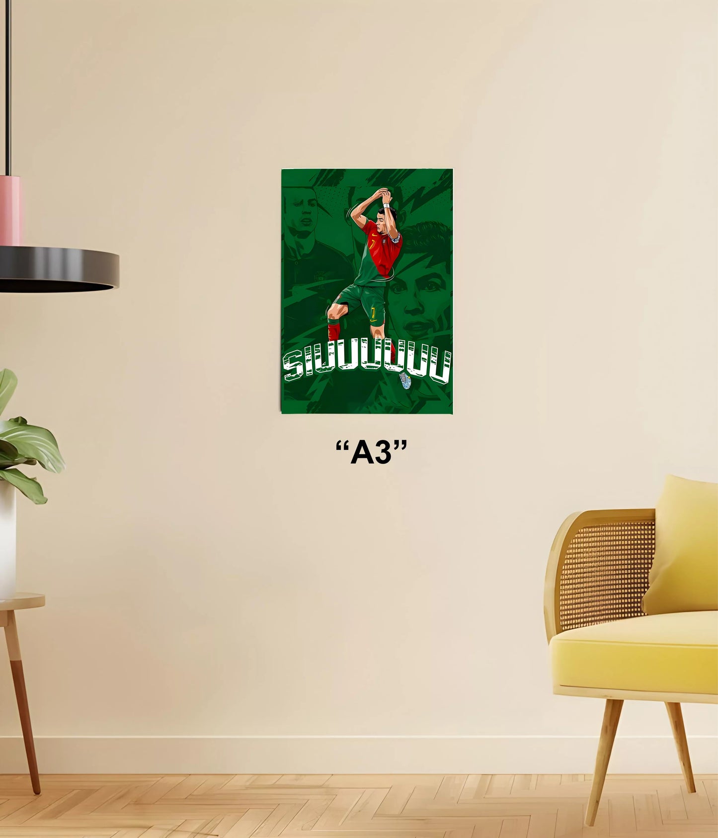 Cristiano Ronaldo “Siuuuu” Celebration – Sports Wall Poster A3 Size - Everanta