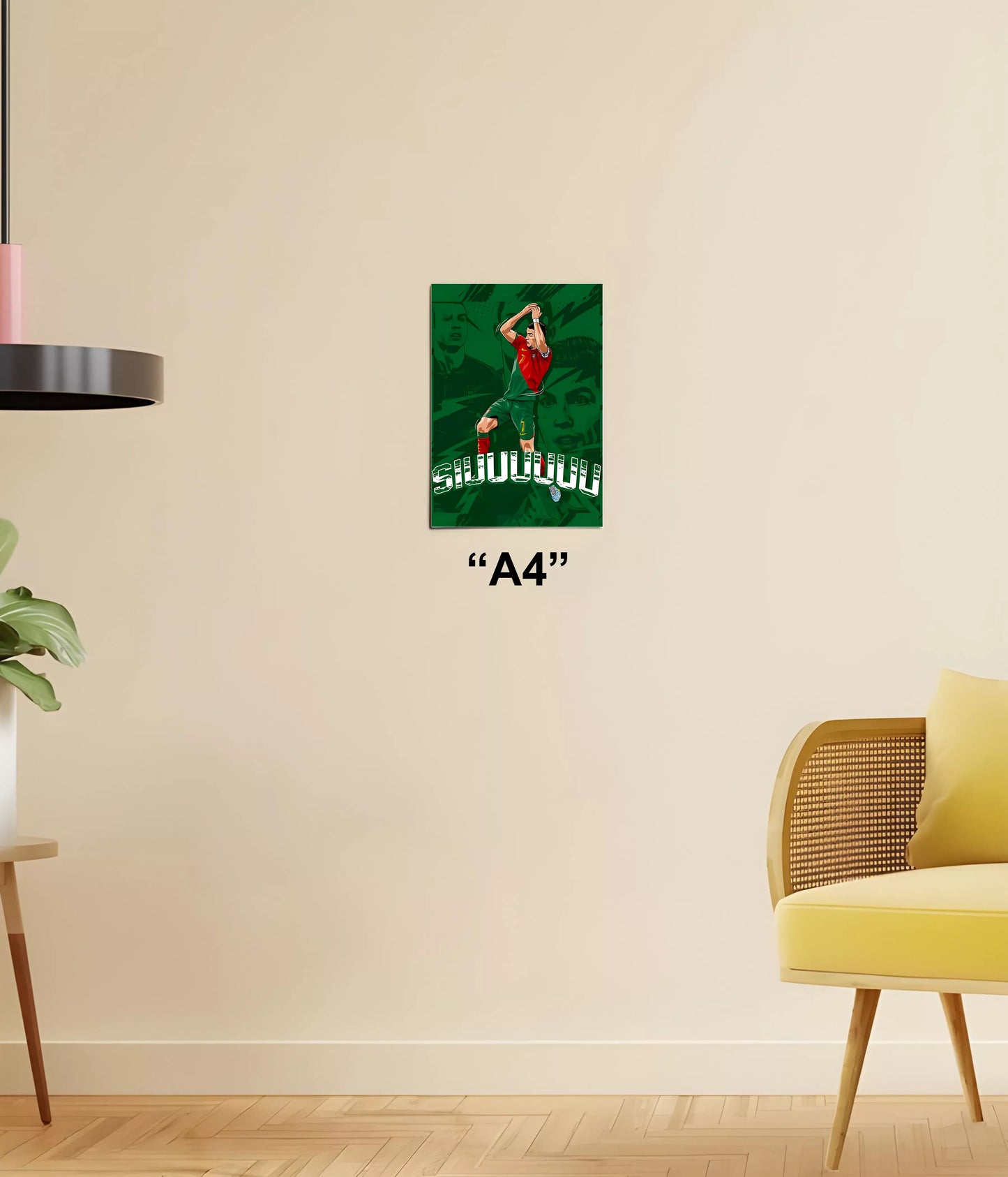 Cristiano Ronaldo “Siuuuu” Celebration – Sports Wall Poster A4 Size - Everanta