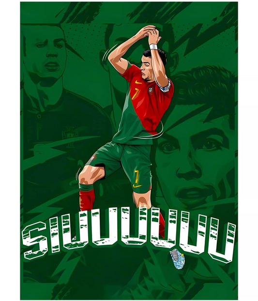 Cristiano Ronaldo “Siuuuu” Celebration – Sports Wall Poster Main Image - Everanta