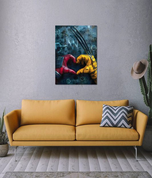 Deadpool × Wolverine Poster – Marvel Superhero Friendship On Wall - Everanta