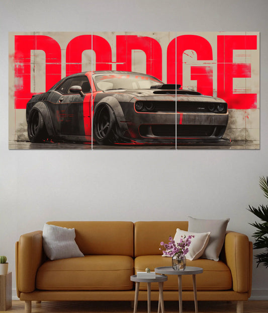 Dodge Muscle Car Split Poster - Everanta