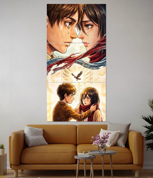 Eren & Mikasa Promise Split Poster - Everanta