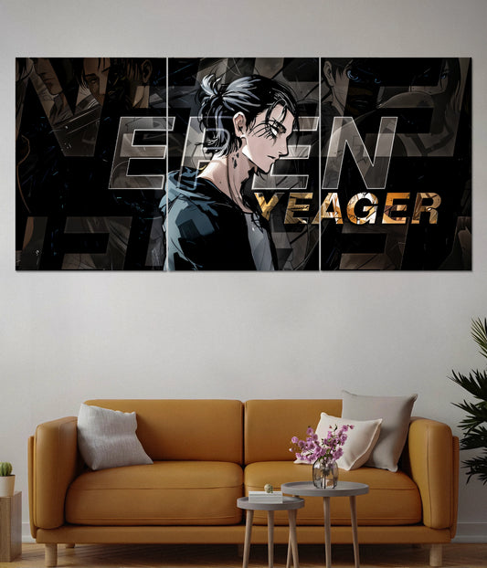 Eren Yeager Split Poster – Attack on Titan Wall Art - Everanta