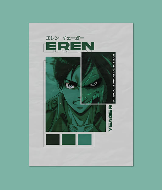 Eren Yeager – The Last Stand | Attack on Titan Anime Poster Main Image - Everanta