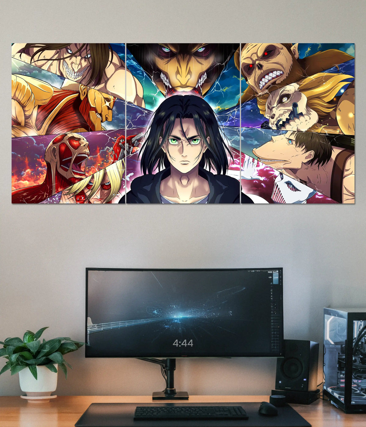 Eren Yeager – Titan War Split Poster Main Image - Everanta