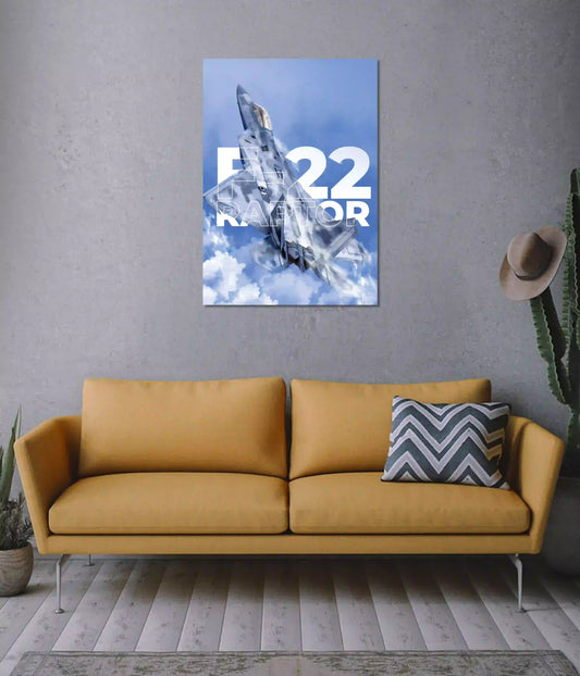 F-22 Raptor Fighter Jet Poster on Wall - Everanta