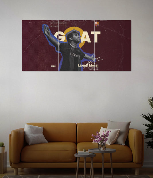 GOAT Messi – Legendary Split Wall Poster Main Image - Everanta