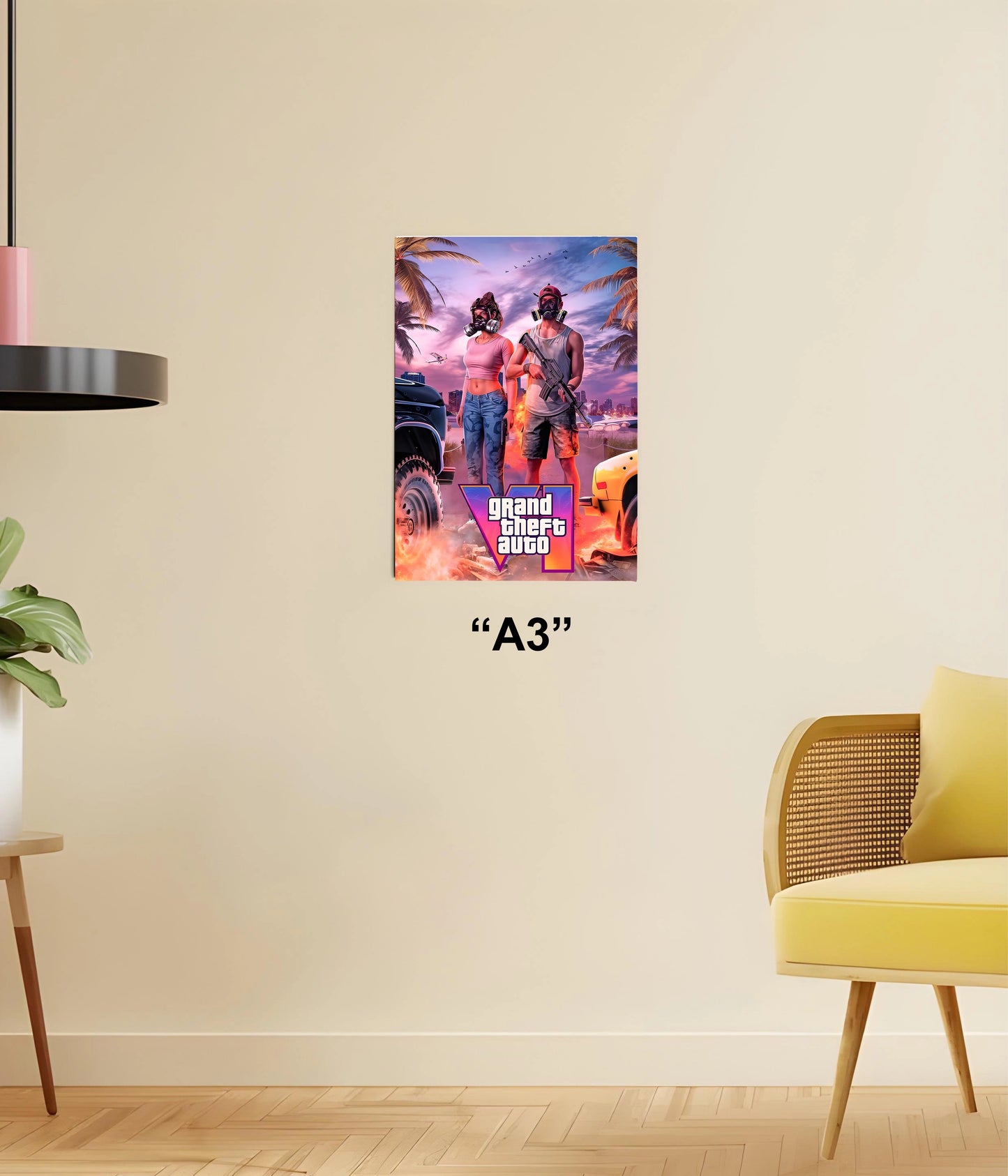 GTA 6 Official Style Gaming Poster A3 Size - Everanta