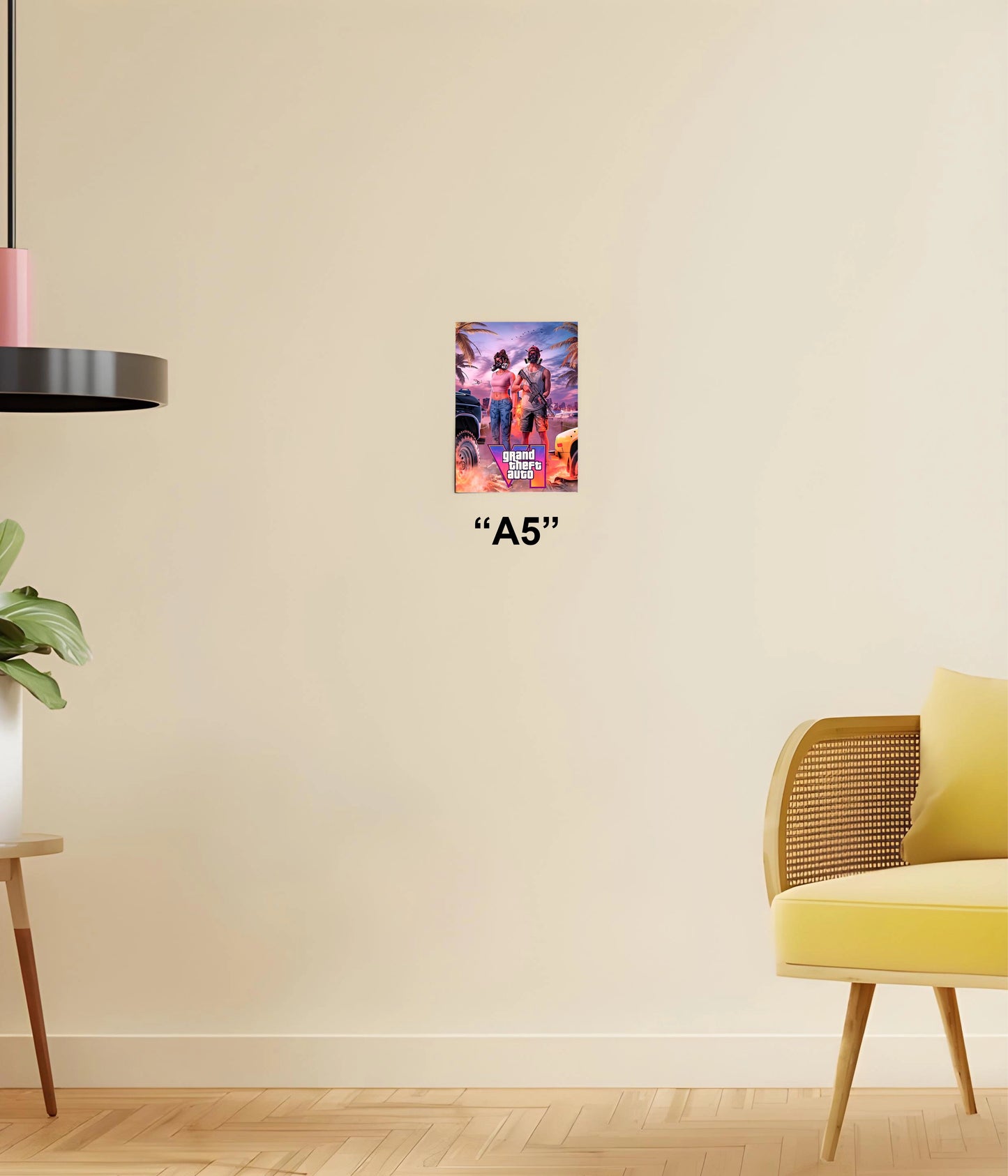 GTA 6 Official Style Gaming Poster A5 Size - Everanta