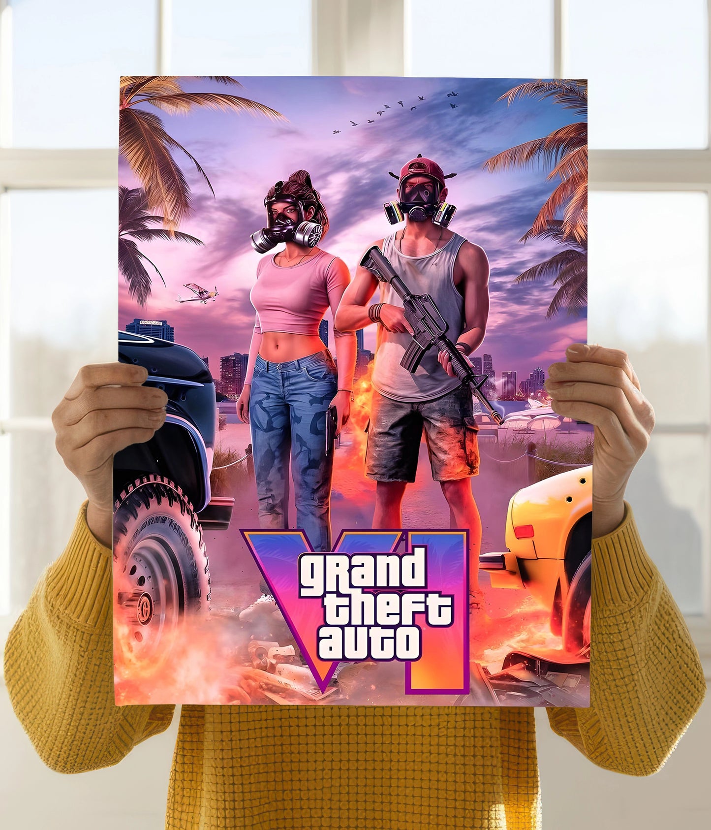 GTA 6 Official Style Gaming Poster Holding Image - Everanta