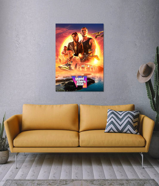GTA VI Vice City Wall Poster – Epic Gaming Art for Gamers on Wall - Everanta