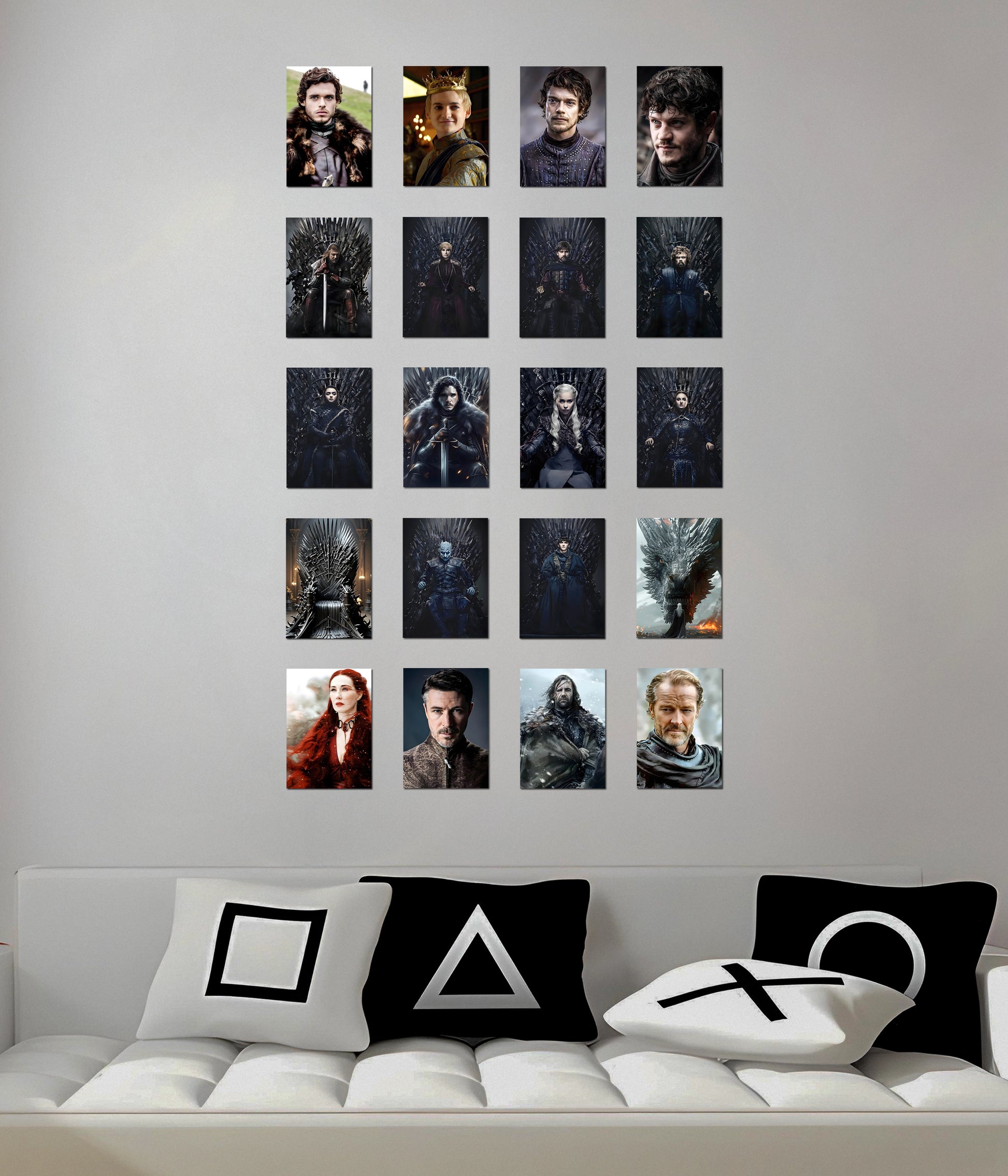 Game of Thrones 20 Poster Set — Westeros Characters Wall Posters - Everanta