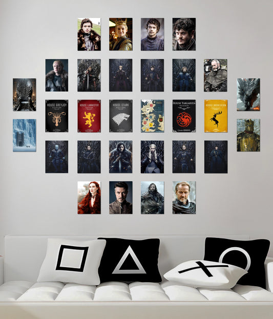 Game of Thrones 30 Poster Set — Westeros Characters Wall Posters - Everanta