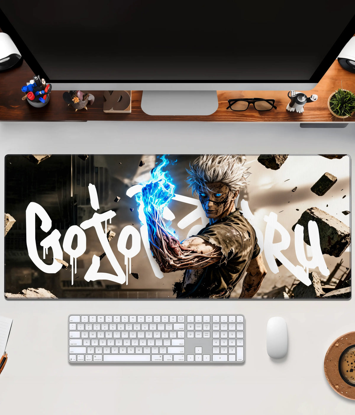 Gojo Satoru Desk Mat – Anime Extended Gaming Pad Main Image - Everanta