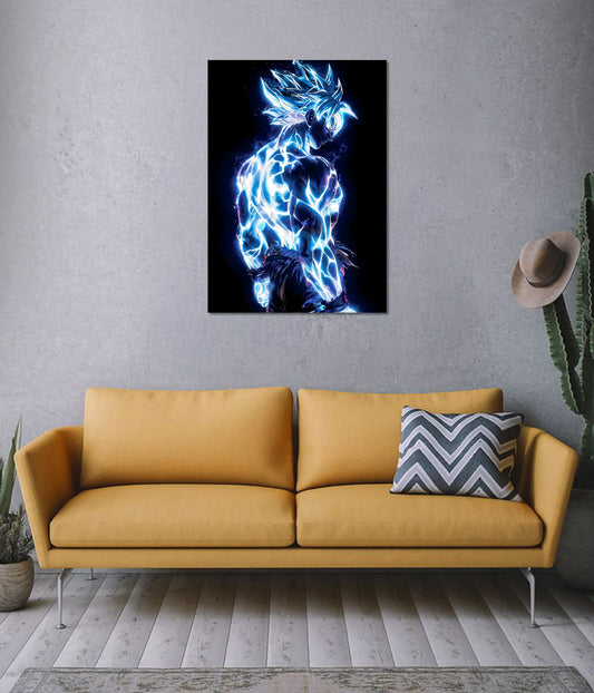 Goku – Electric Super Saiyan Blue Wall Poster on Wall - Everanta