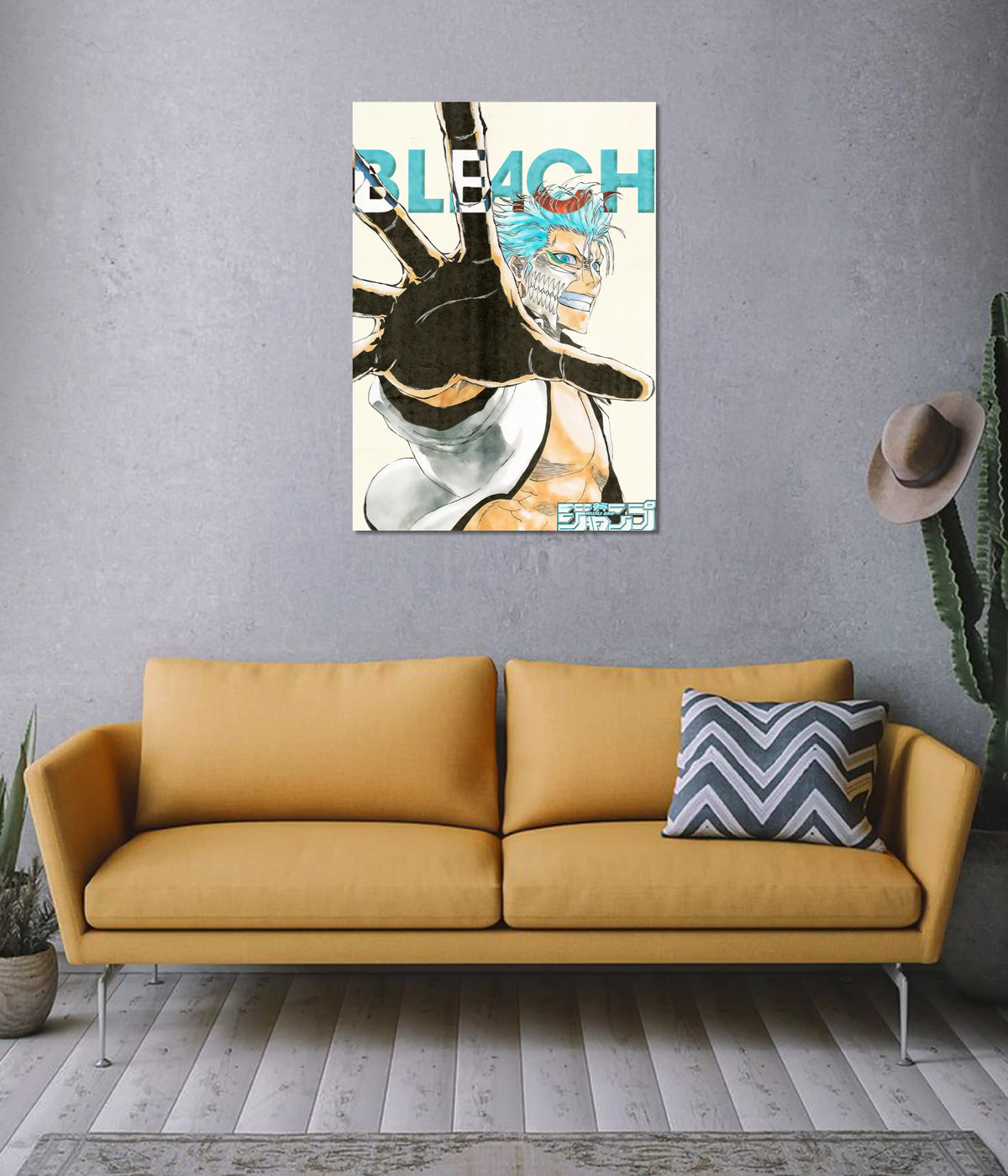 Grimmjow Jaegerjaquez Bleach Hand Strike Poster on Wall - Everanta
