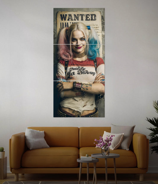 Harley Quinn Wanted Split Poster Main Image - Everanta