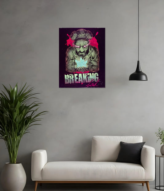 Heisenberg's Lab – Breaking Bad Metal Poster in Living Room - Everanta