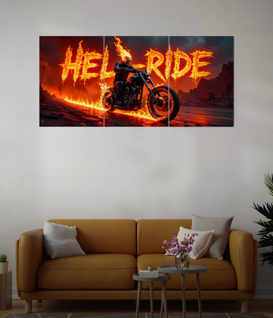 Hell Ride – Ghost Rider Split Wall Poster in Living Room
