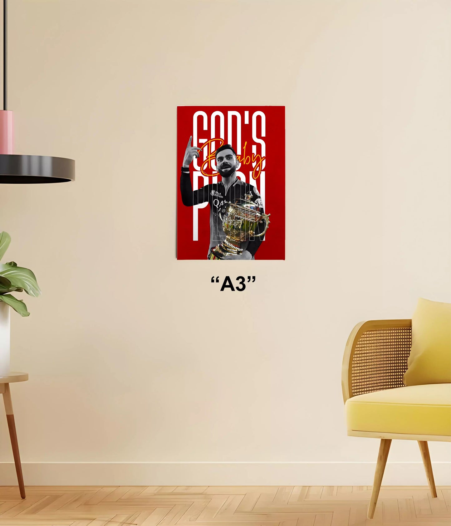 IPL 2025 Victory - Virat Kohli Poster A3 Size - Everanta