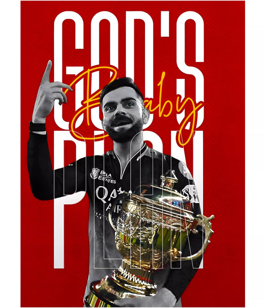 IPL 2025 Victory - Virat Kohli Poster Main Image - Everanta