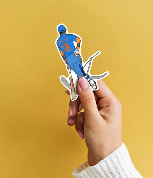 Indian Cricket Stickers Pack in Hand - Everanta