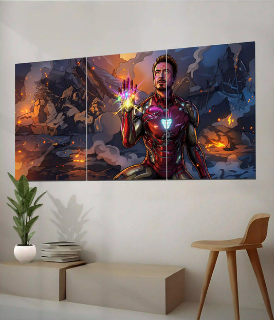 Iron Man Infinity Stones Power Gauntlet Split Poster - Everanta