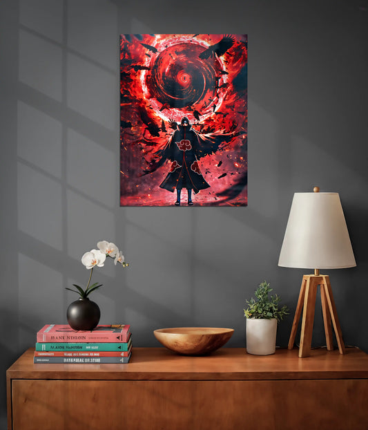 Itachi Uchiha – Eternal Genjutsu Metal Poster on Wall - Everanta