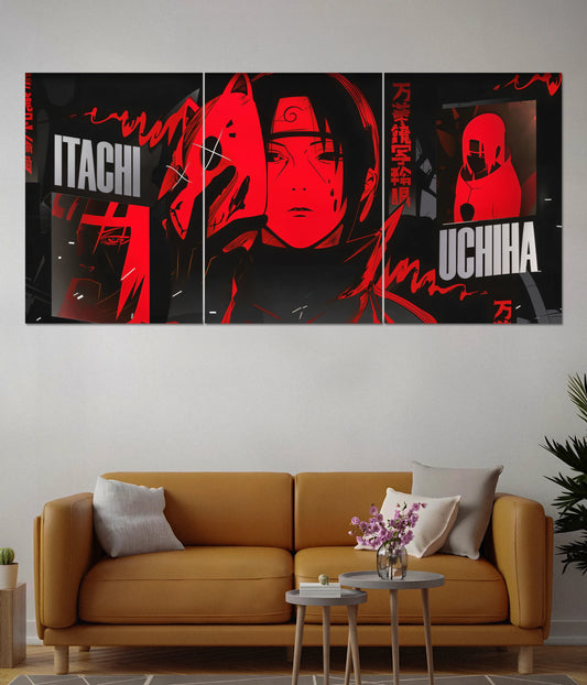 Itachi Uchiha Red Aura Split Wall Poster - Everanta