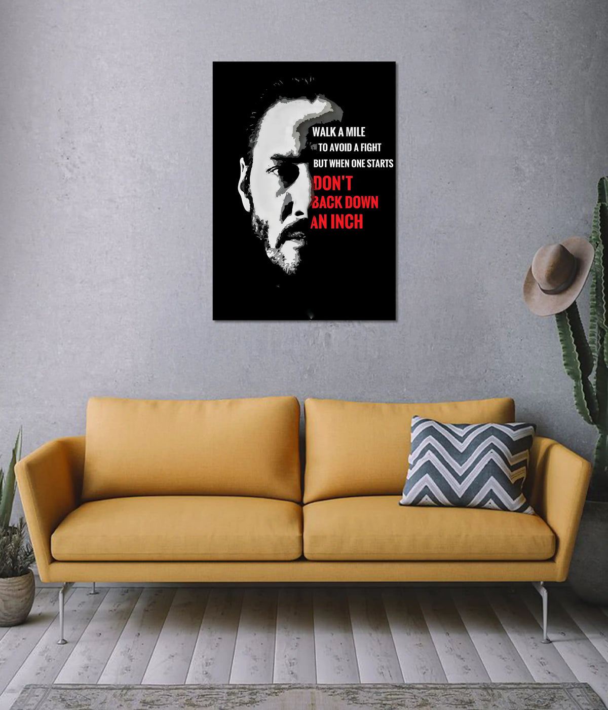 John Wick Don’t Back Down Motivational Poster on Wall - Everanta