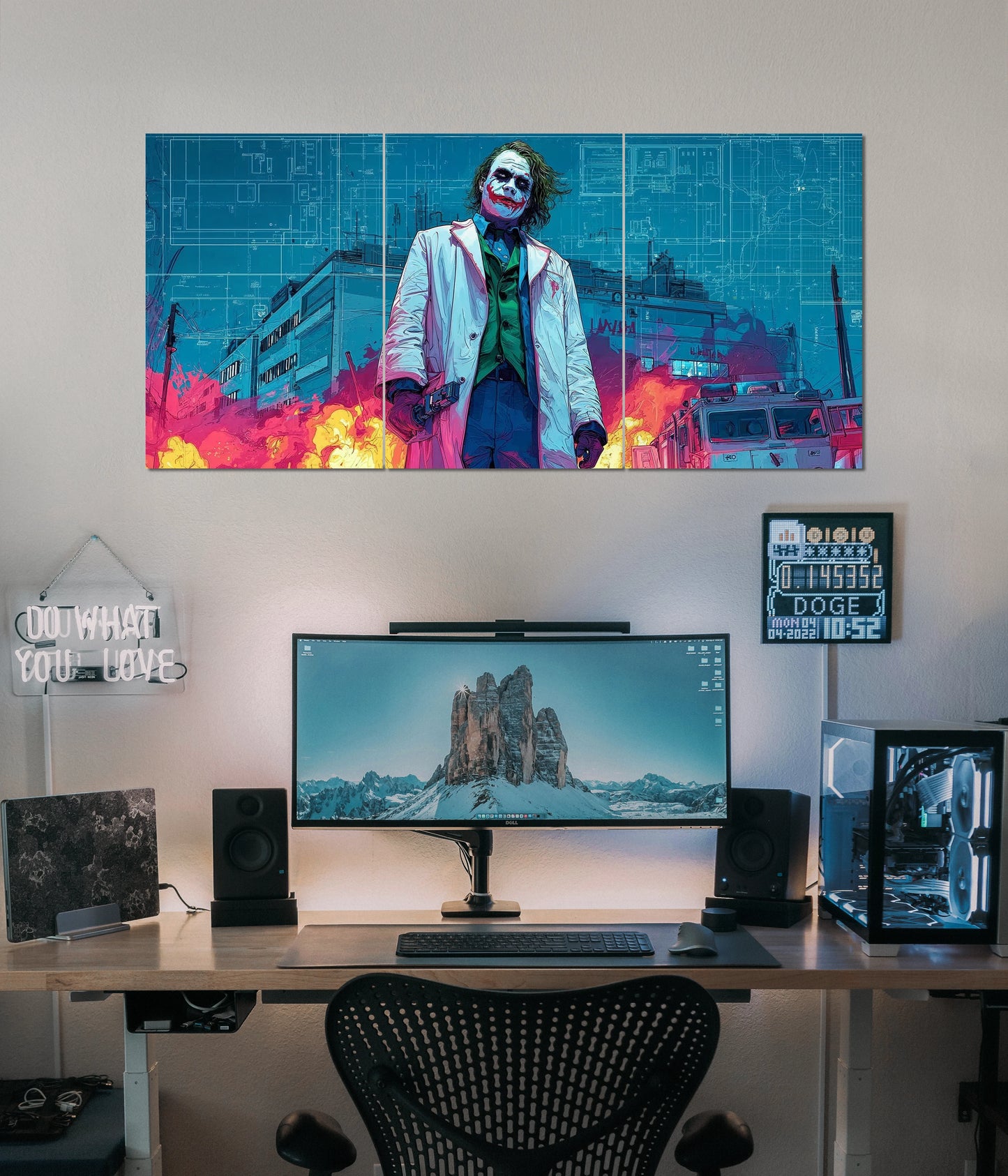 Joker Chaos Split Wall Poster - Everanta