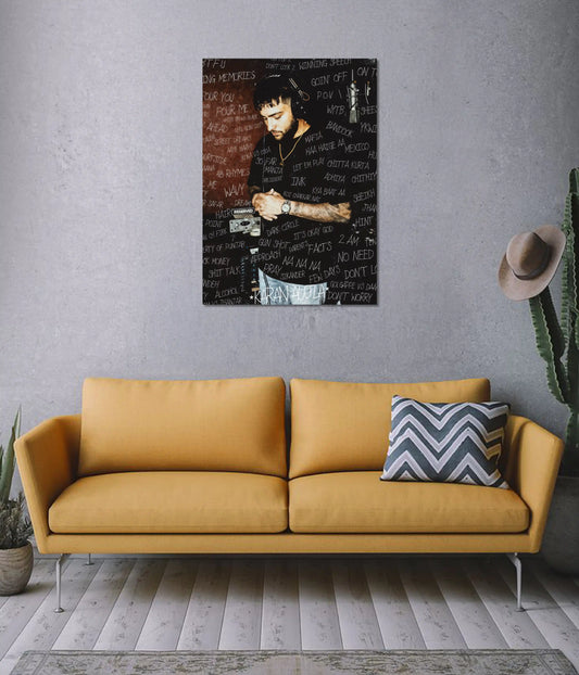 Karan Aujla All Songs Collage Studio Poster on Wall - Everanta