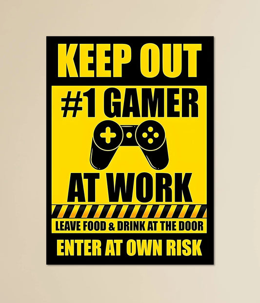 Keep Out #1 Gamer At Work Poster Main Image - Everanta